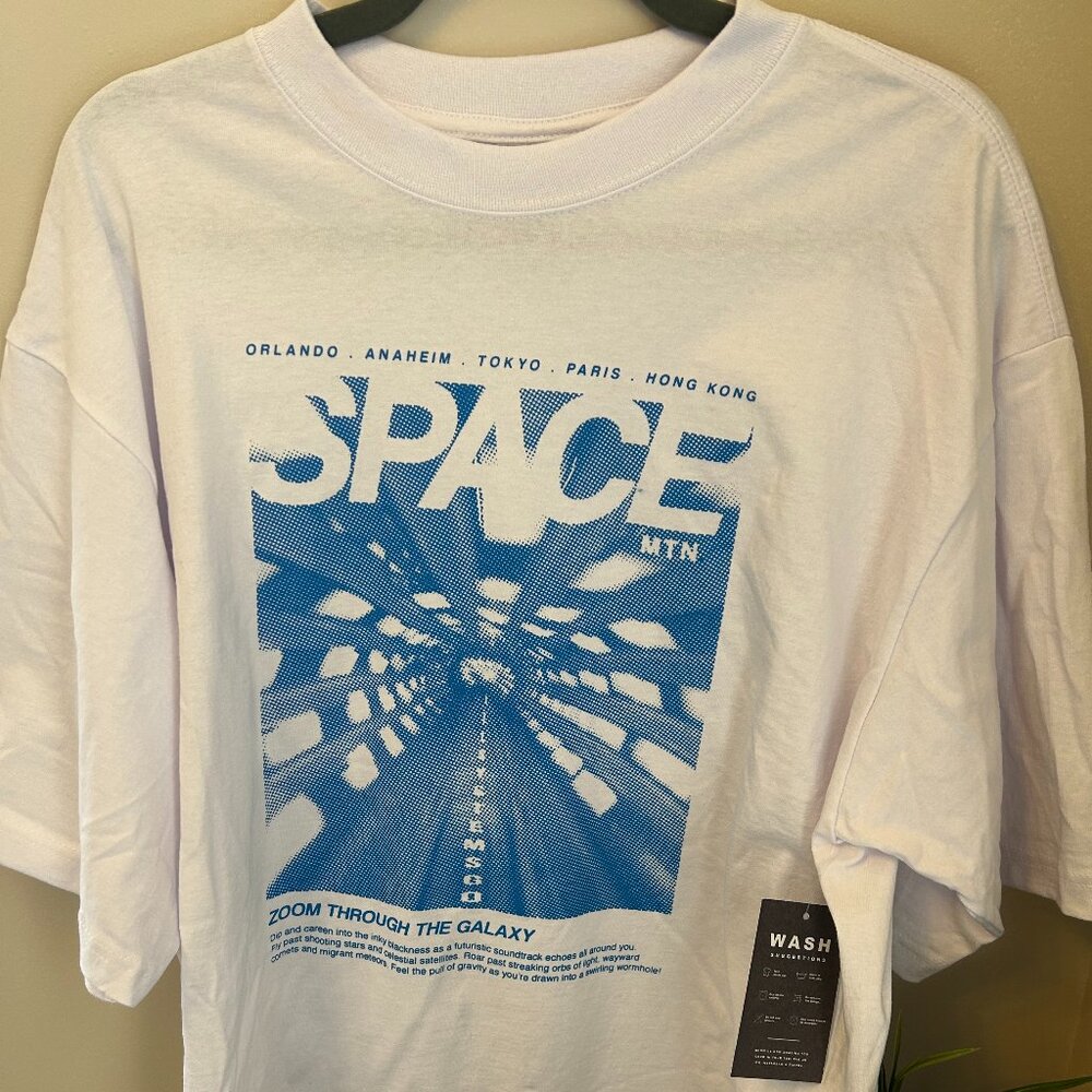 Disney Space Mountain T Shirt in White Size XL